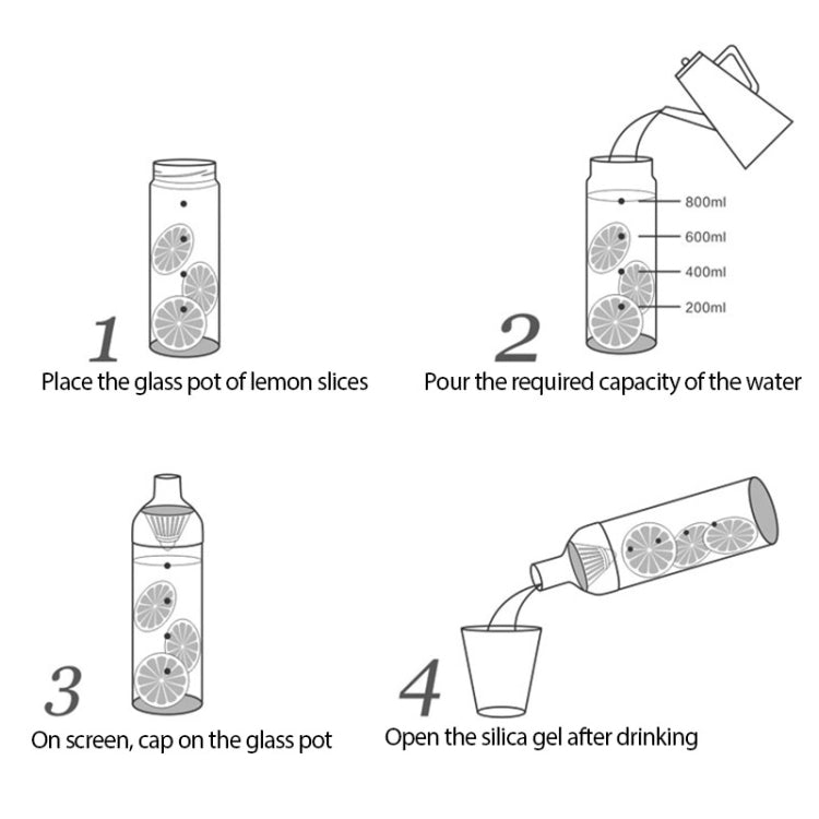 Creative Imitation Wine Bottle Glass Anti Scald Water Bottle with Filter Net(Green)