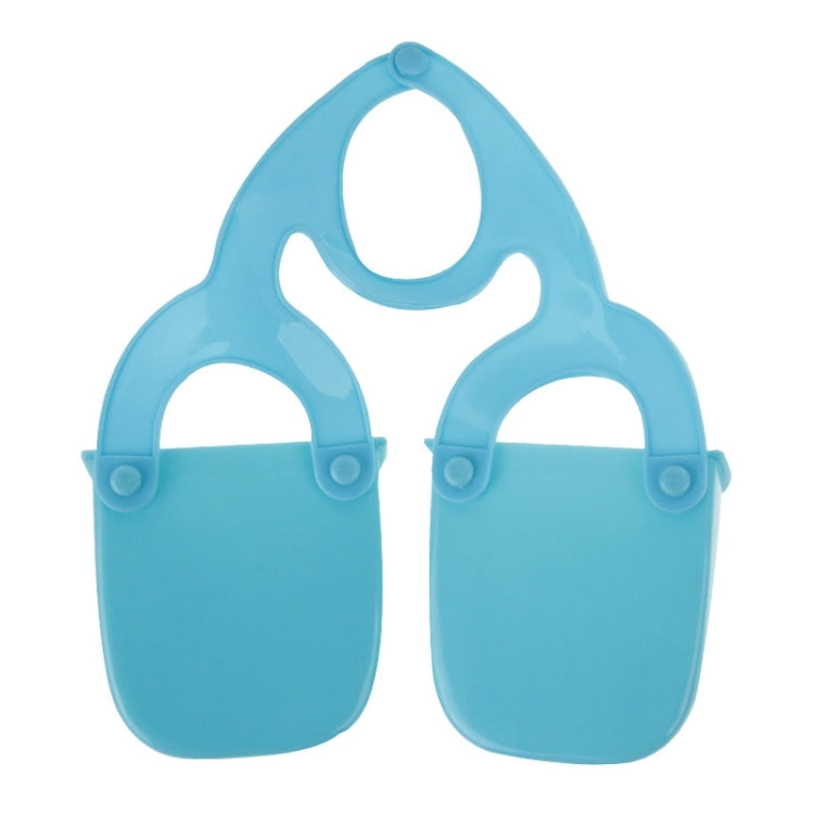 Ceative Double Bags Kitchen Sink Drain Basket Storage Shelf Bathroom Storage Hanging Baskets(Blue)