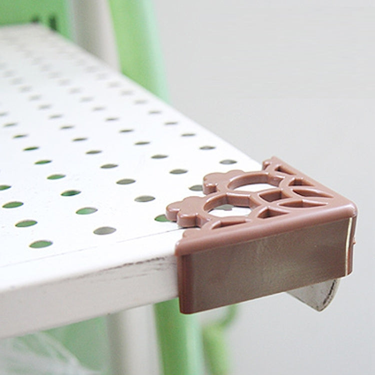 4 PCS PVC Material Lacery Corner Protective Cover(Brown)