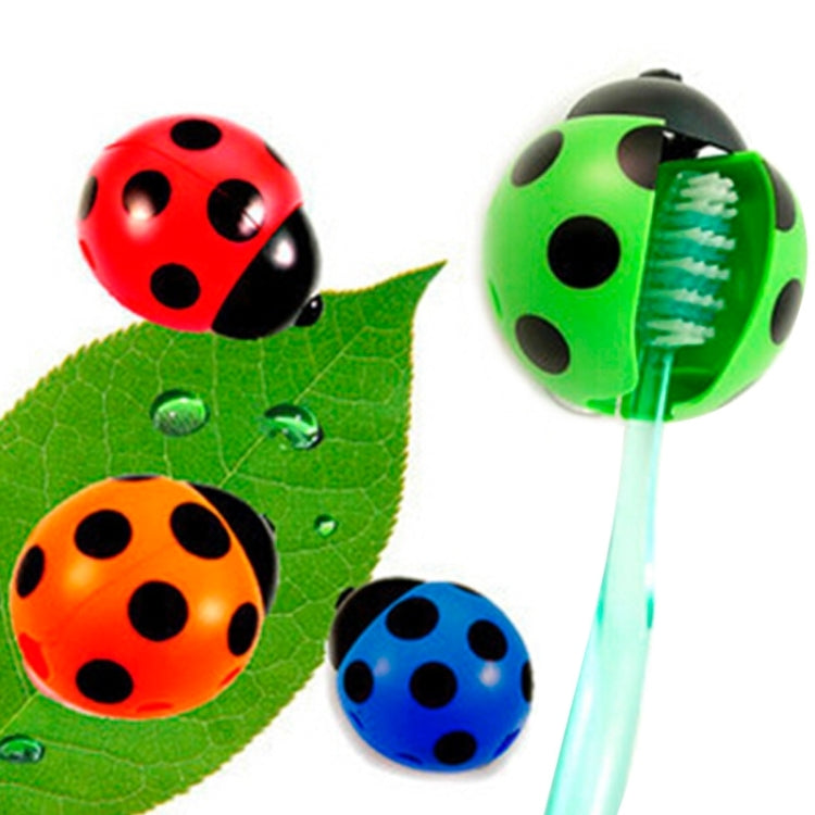 Cute Cartoon Ladybird Toothbrush Holder with Suction Cups, Random Color Delivery