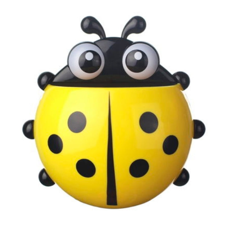 Cute Cartoon Ladybird Toothbrush Holder with Suction Cups, Random Color Delivery