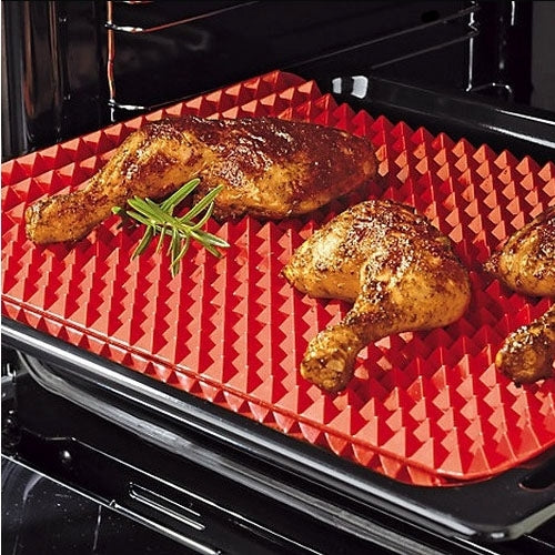 Red Pyramid Pan Nonstick Silicone Baking Mat Mould Cooking Mat Kitchen Tool