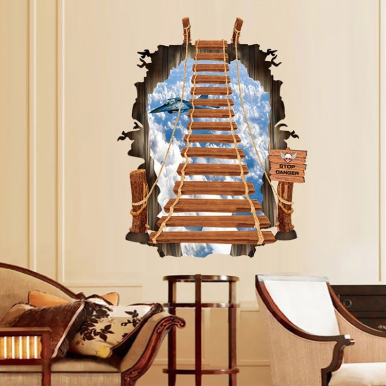 3D Creative Broken Wall Effect Stairway Fashion Wall Stickers, Size: 60cm x 90cm