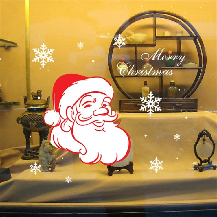 Santa Claus Snowflake Decor Christmas Wall Stickers, Size: 55cm x 58cm