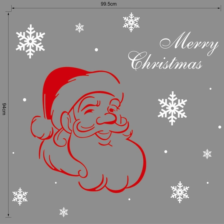 Santa Claus Snowflake Decor Christmas Wall Stickers, Size: 55cm x 58cm