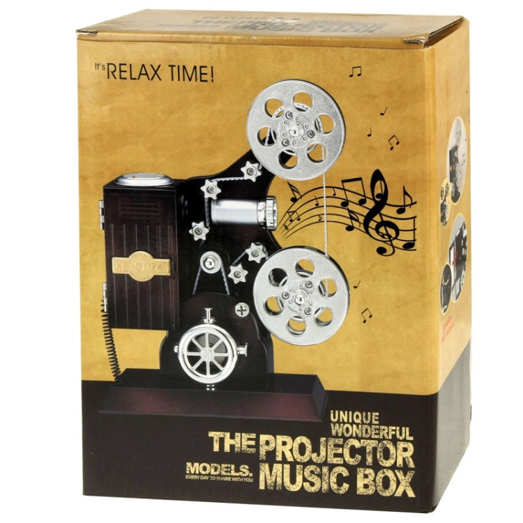 High Quality Vintage Design Classical Projector Shape Beautiful Fine Jewelry Music Box with Mirror