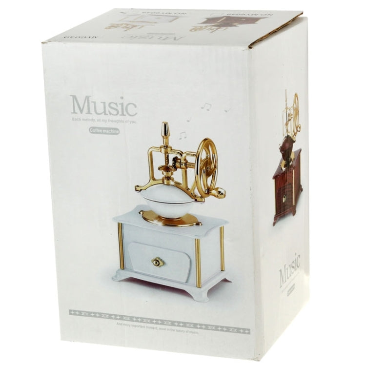 High Quality Vintage Design Retro Fashion Coffee Machine Fine Jewelry Music Box