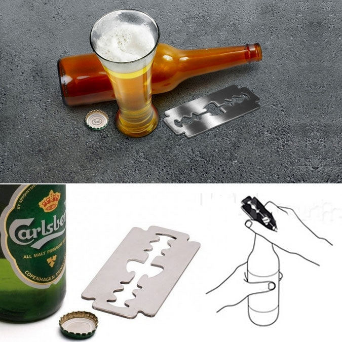 Creative Blade Razor Metal Beer Bottle & Can Opener