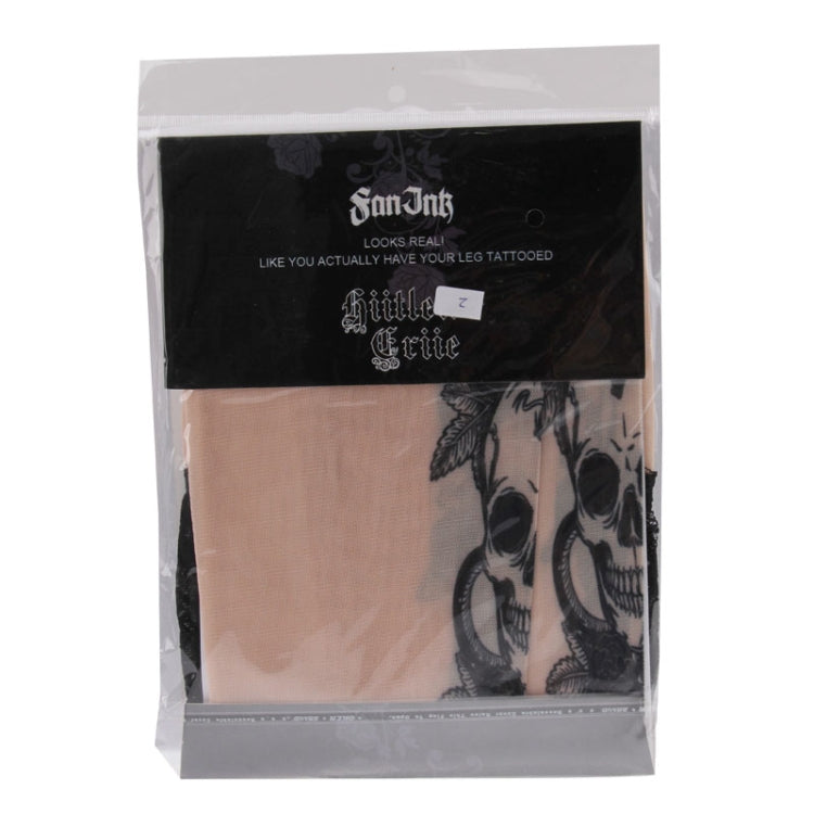 2 PCS Fake Temporary Tattoo Sleeves Stretchy Body Artwork Leg Stockings