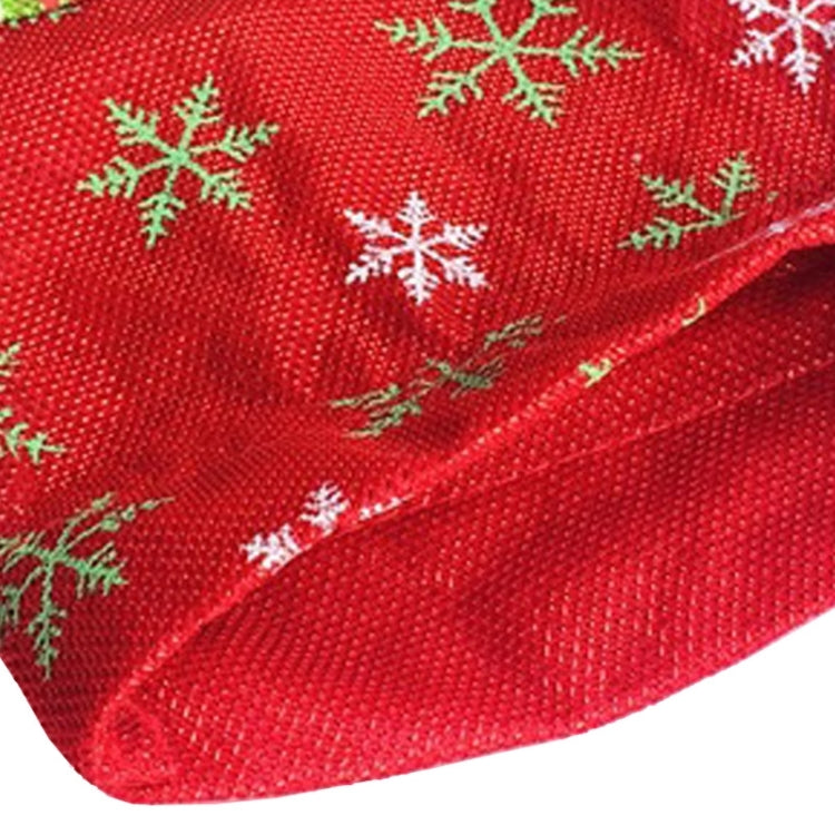 Santa Pattern Christmas Dinner Table Decoration Plush Champagne Wine Bottle Bag