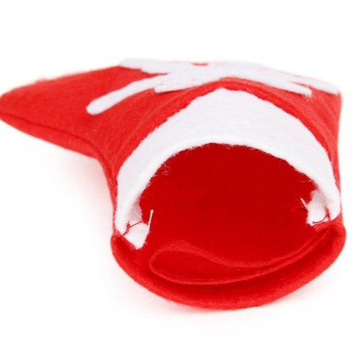 12 PCS Socks Shape Christmas Decoration Party Dinner Table Silverware Holders Pockets Diet Tools Decor Bag