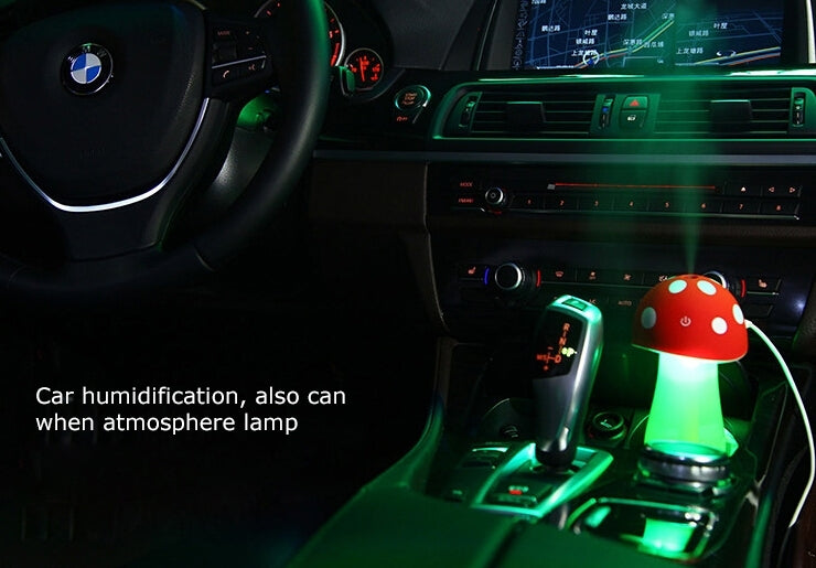 5V 2W USB Mushroom Diffuser Air Purifier Humidifier with LED Light for Office / Car / Home