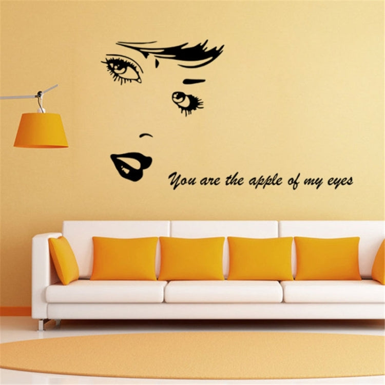Portraits Eyes Pattern Personality Decorative Living Room Bedroom Wall Stickers, Size: 42cm x 38cm