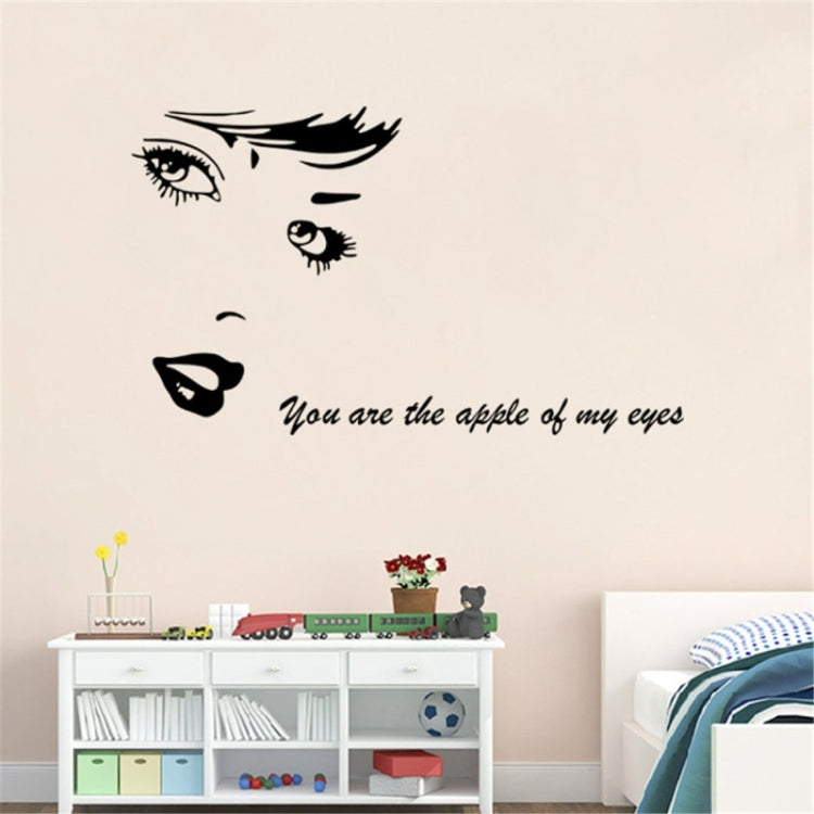 Portraits Eyes Pattern Personality Decorative Living Room Bedroom Wall Stickers, Size: 42cm x 38cm