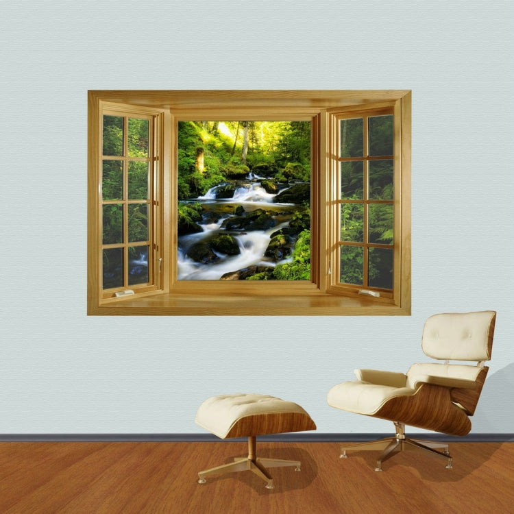 3D Scenery Window View Removable Wall Art Sticker, Size: 66 x 98 x 0.3 cm