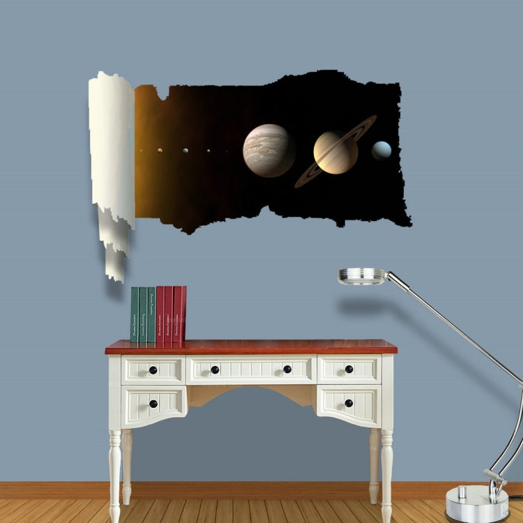 3D Dreamy Universal Planets Picture Scroll Removable Wall Art Sticker, Size: 66 x 98 x 0.3 cm