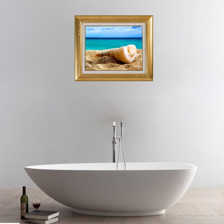 3D Beach View Removable Bathroom Wall Art Sticker, Size: 50 x 60 x 0.3 cm