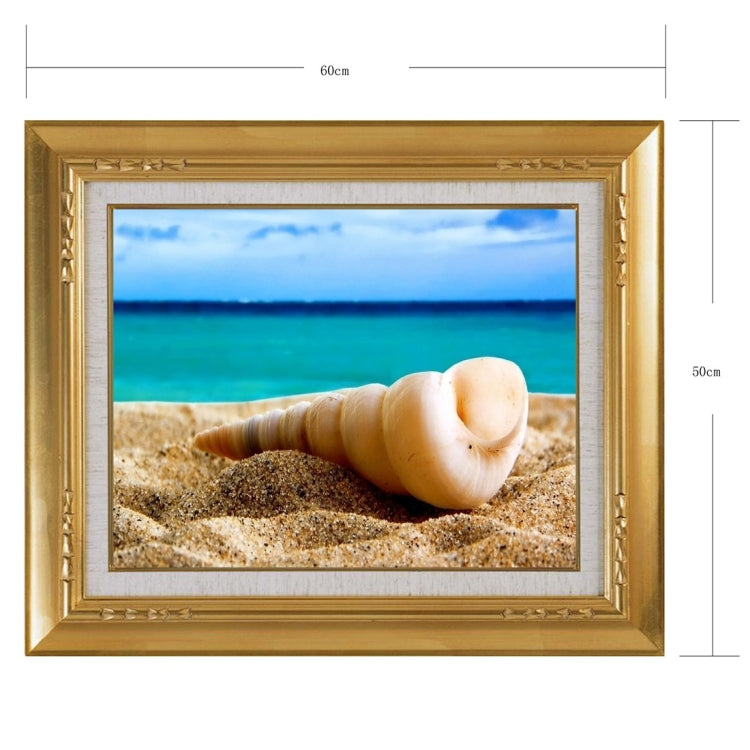 3D Beach View Removable Bathroom Wall Art Sticker, Size: 50 x 60 x 0.3 cm