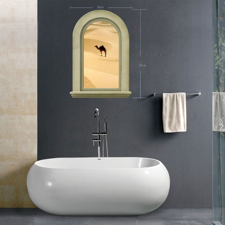 3D Desert Camel View Removable Bathroom Wall Art Sticker, Size: 70 x 50 x 0.3 cm