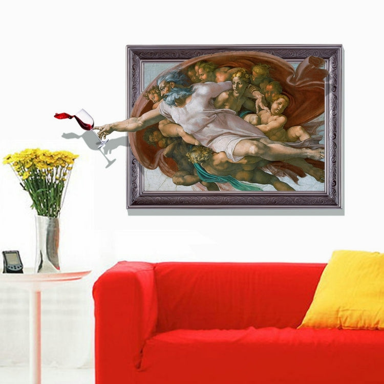 3D Painting Removable Wall Art Stickers, Size: 99.7 x 58 x 0.3 cm