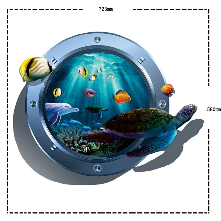 3D Seafloor Removable Wall Art Stickers, Size: 72.3 x 58 x 0.3 cm
