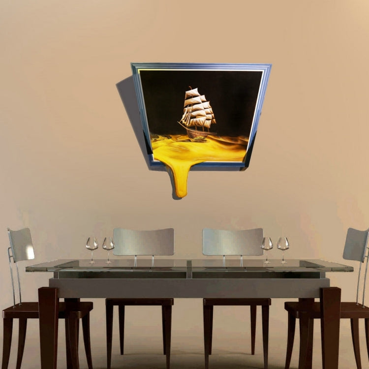 3D Sailing Boat Removable Wall Art Stickers, Size: 67.7 x 58 x 0.3 cm