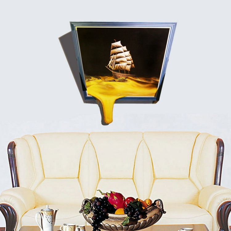 3D Sailing Boat Removable Wall Art Stickers, Size: 67.7 x 58 x 0.3 cm