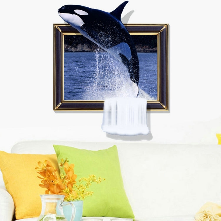 3D Whale Removable Wall Art Stickers, Size: 68.8 x 58 x 0.3 cm