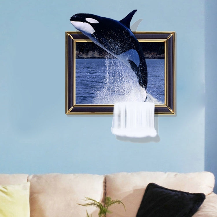 3D Whale Removable Wall Art Stickers, Size: 68.8 x 58 x 0.3 cm