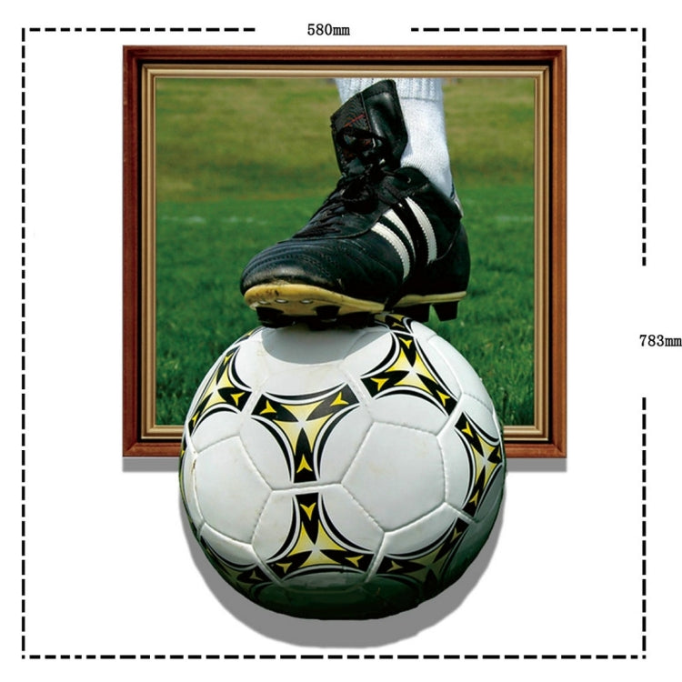 3D Soccer Removable Wall Art Stickers, Size: 78.3 x 58 x 0.3 cm