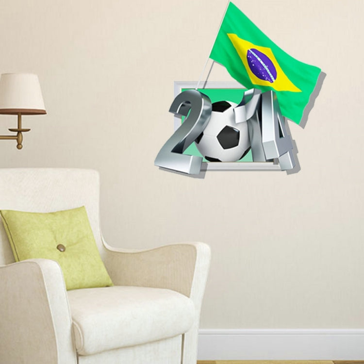 3D Brazil Removable Wall Art Stickers, Size: 59 x 58 x 0.3 cm