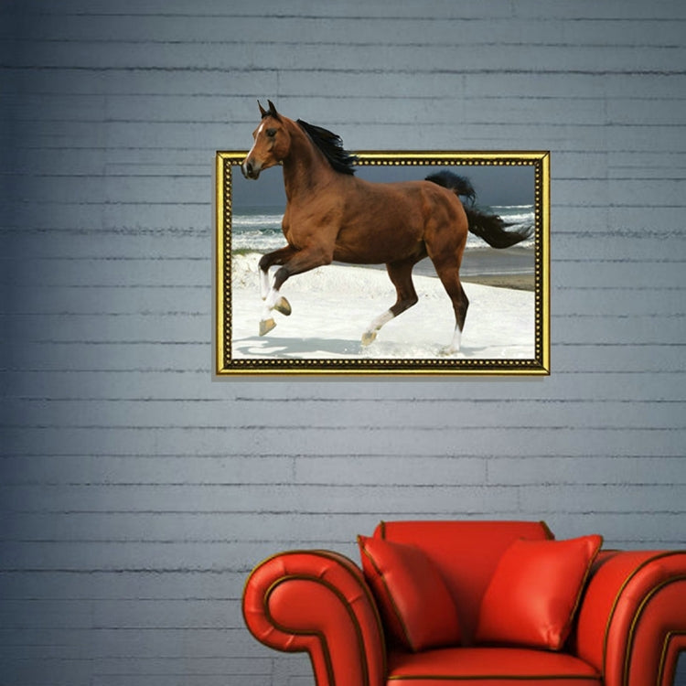 3D Horse Removable Wall Art Stickers, Size: 69 x 58 x 0.3 cm