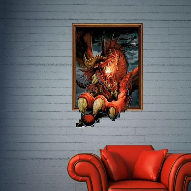 3D Dragon Removable Wall Art Stickers, Size: 85 x 58 x 0.3 cm
