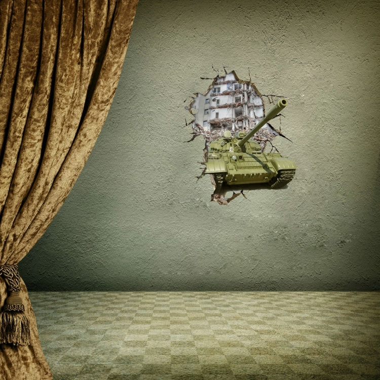 3D Tank Removable Wall Art Stickers, Size: 71 x 58 x 0.3 cm