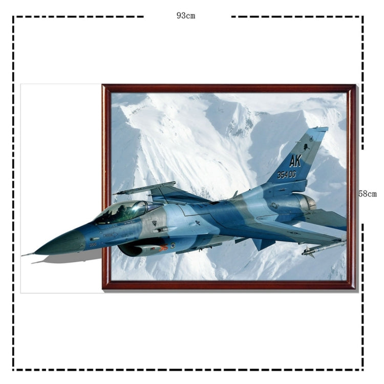 3D Fighter Aircraft Removable Wall Art Stickers, Size: 93 x 58 x 0.3 cm