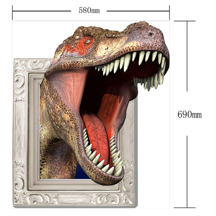 3D Dinosaur Bathroom Art Stickers, Size: 69 x 58 x 0.3 cm