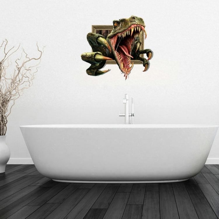 3D Dinosaur Removable Bathroom Art Stickers, Size: 64.4 x 58 x 0.3 cm