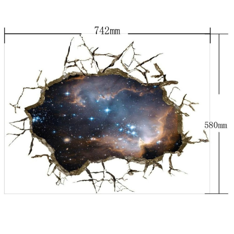 3D Starry Sky Removable Bathroom Art Stickers, Size: 74.2 x 58 x 0.3 cm