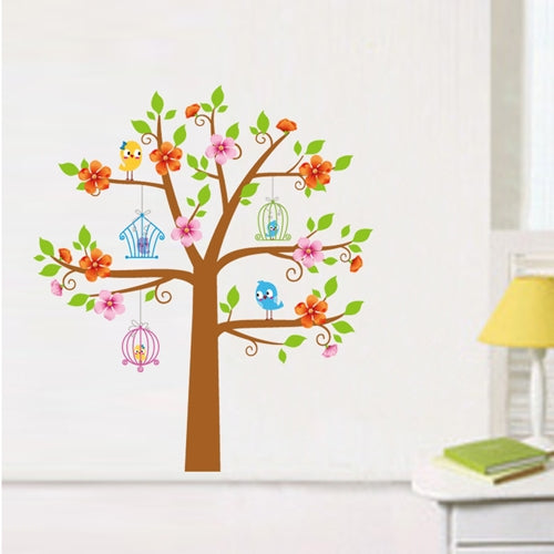 DIY Fashion Self Adhesive PVC Removable Wall Stickers / House Interior Decoration Pictures -- Tree & Birds, Size : 70cm x 50cm