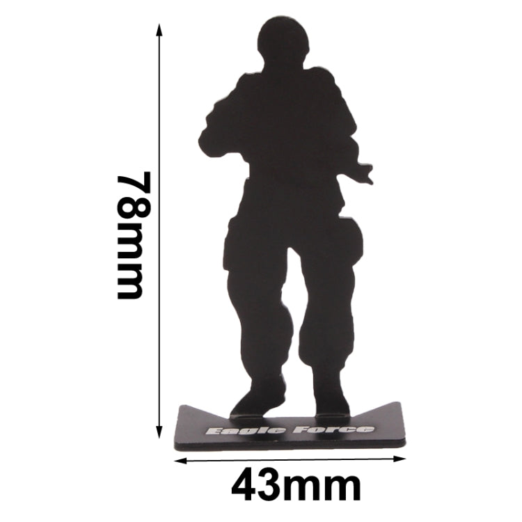 Cool Alloy Mini Soldiers Ornament Decoration Collection(Black)