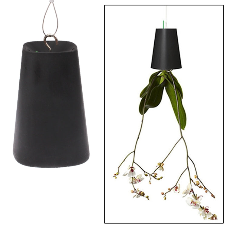 Sky Planter Hanging Flower Pot Upside-Down Plant Pot(Black)