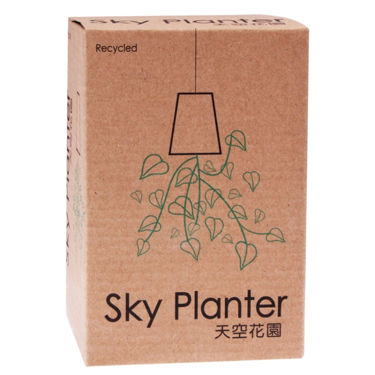 Sky Planter Hanging Flower Pot Upside-Down Plant Pot(Black)