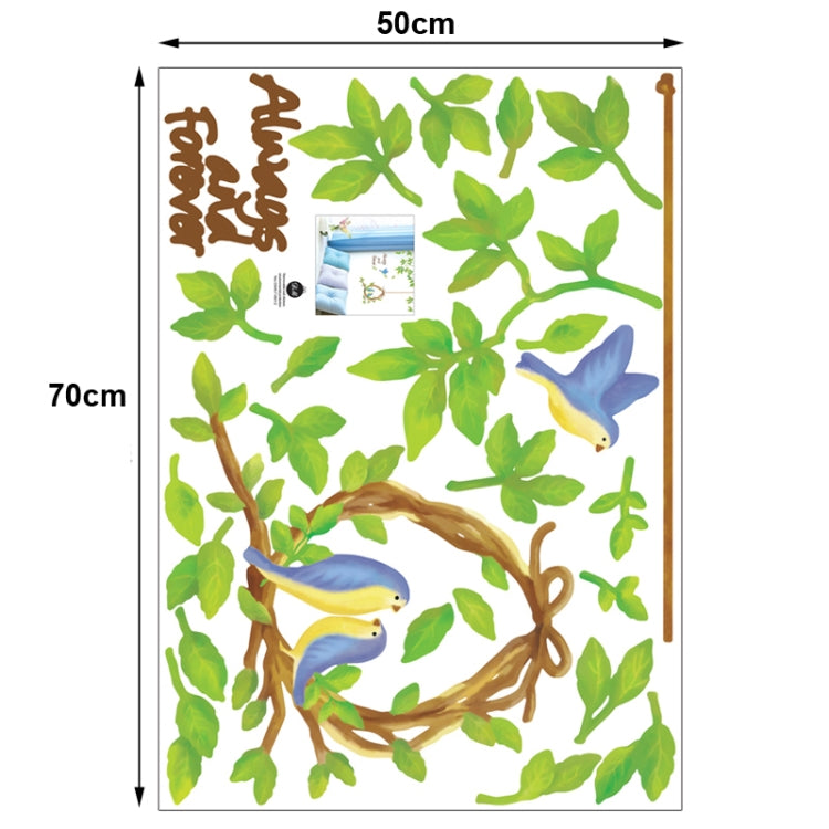 DIY Fashion Self Adhesive PVC Removable Wall Stickers / House Interior Decoration Pictures -- Bird, Size: 70cm x 50cm