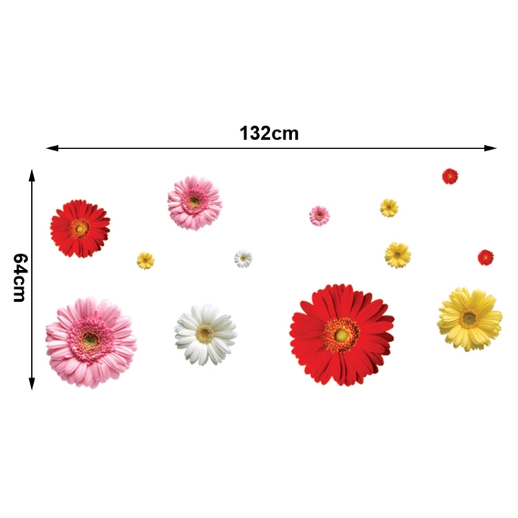 DIY Fashion Self Adhesive PVC Removable Wall Stickers / House Interior Decoration Pictures -- Daisy, Size: 70cm x 50cm
