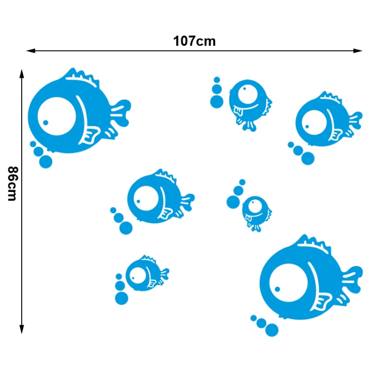 DIY Fashion Self Adhesive PVC Removable Wall Stickers / House Interior Decoration Pictures -- Fish, Size: 70cm x 50cm