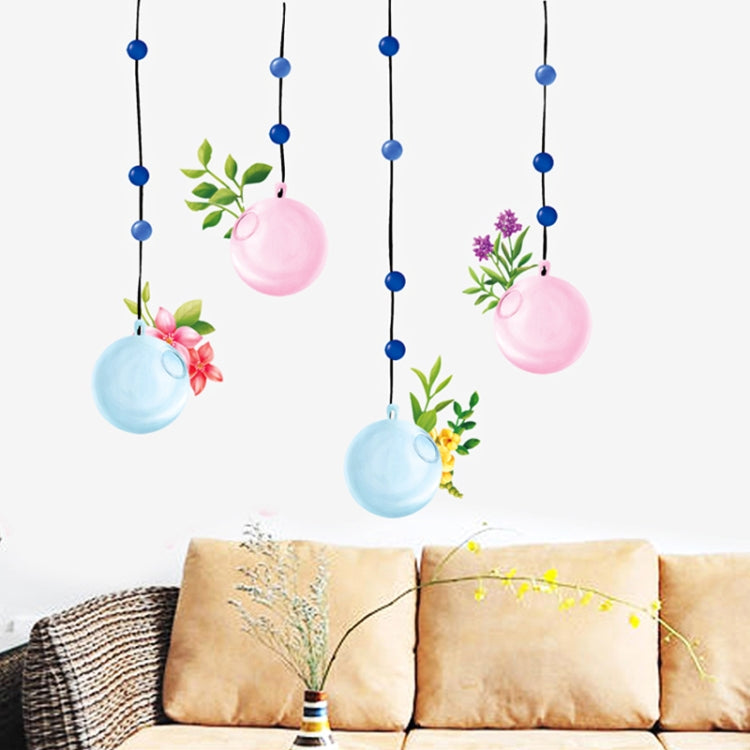 DIY Fashion Self Adhesive PVC Removable Wall Stickers / House Interior Decoration Pictures -- Vines & Balloon, Size: 70cm x 50cm