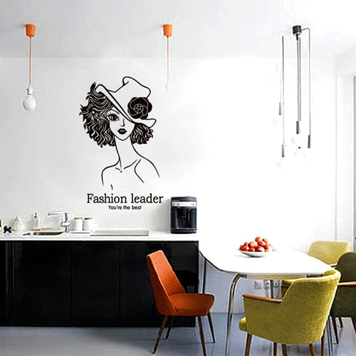 DIY Fashion Self Adhesive PVC Removable Wall Stickers / House Interior Decoration Pictures -- Fashion Leader, Size : 70cm x 50cm