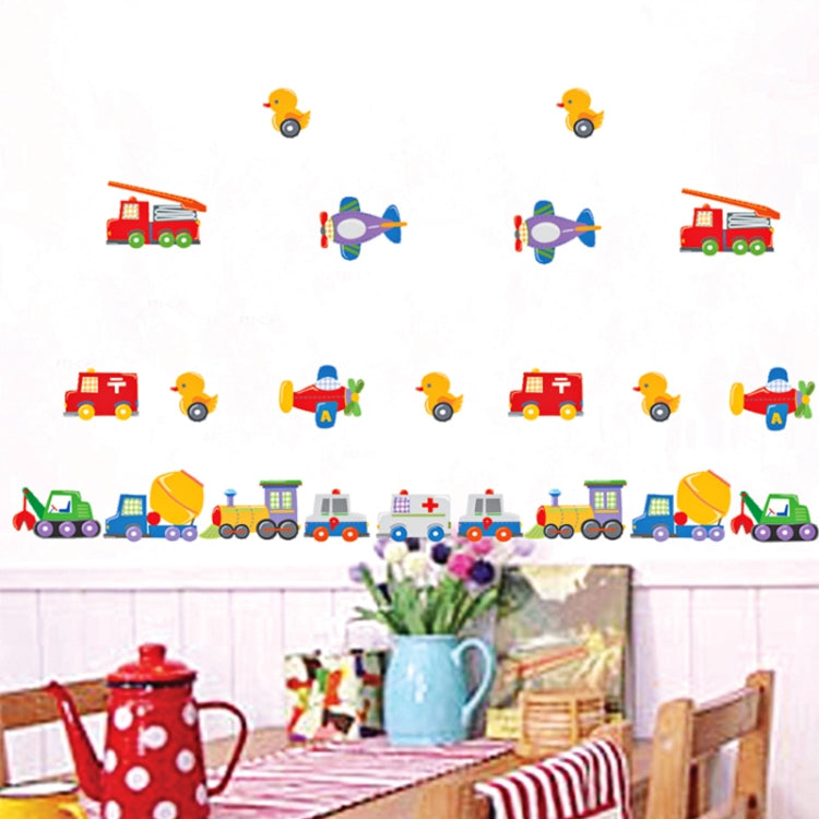 DIY Fashion Self Adhesive PVC Removable Wall Stickers / House Interior Decoration Pictures -- Cartoon Transportation, Size: 70cm x 50cm