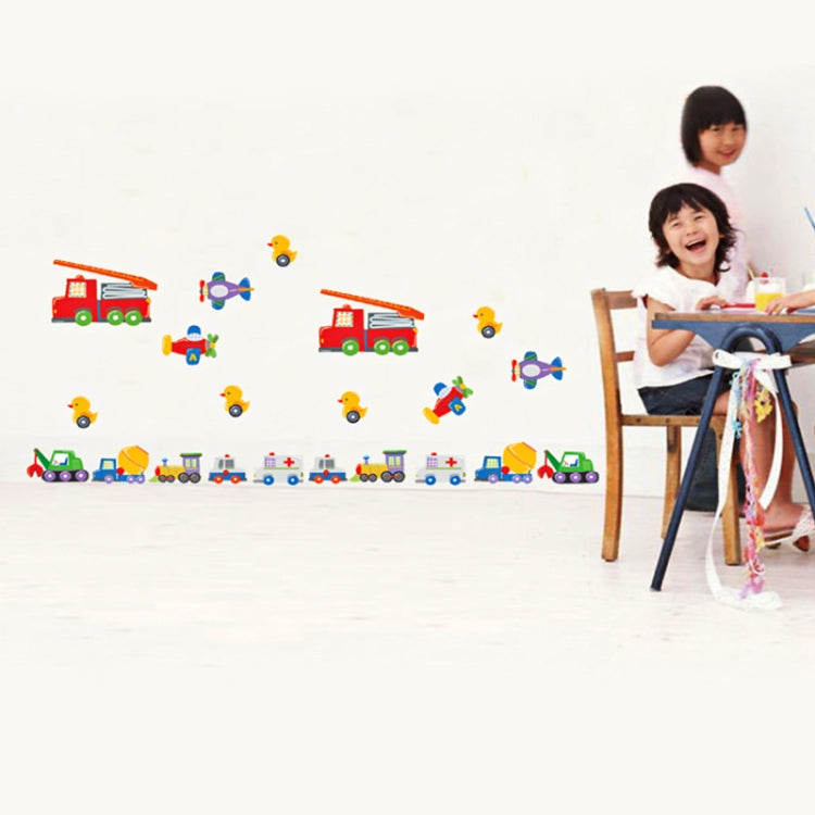 DIY Fashion Self Adhesive PVC Removable Wall Stickers / House Interior Decoration Pictures -- Cartoon Transportation, Size: 70cm x 50cm