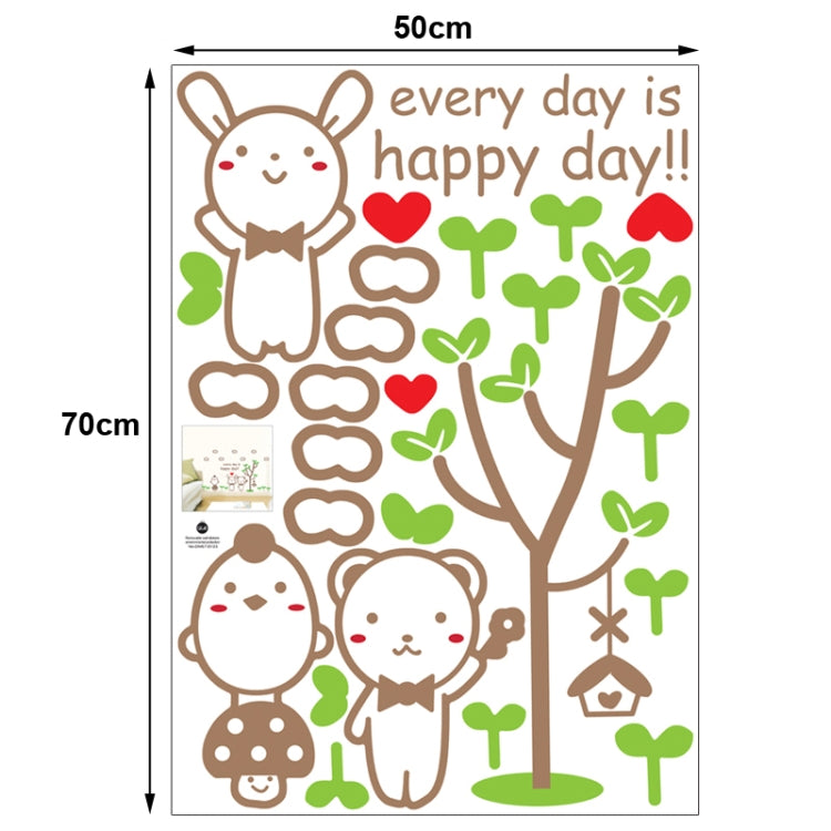 DIY Fashion Self Adhesive PVC Removable Wall Stickers / House Interior Decoration Pictures -- Cartoon Bear, Size: 70cm x 50cm